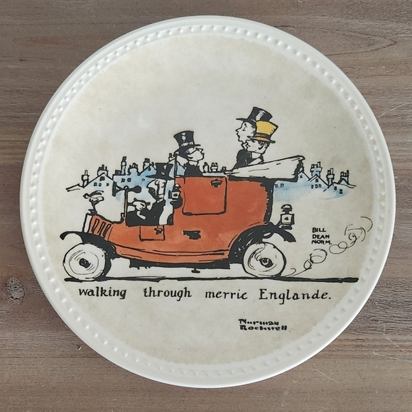 🎨Norman Rockwell Collector Plate, Walking Through Merrie Englande w/ PAPERWORK! - Picture 1 of 16